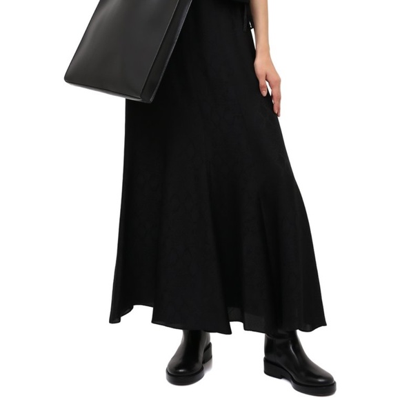 Zadig & Voltaire silk blend python jacquard maxi skirt XL - Picture 10 of 14